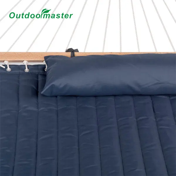 High Quality Quilted Fabric Hmamock Swing With Hardwood Spreader Bar