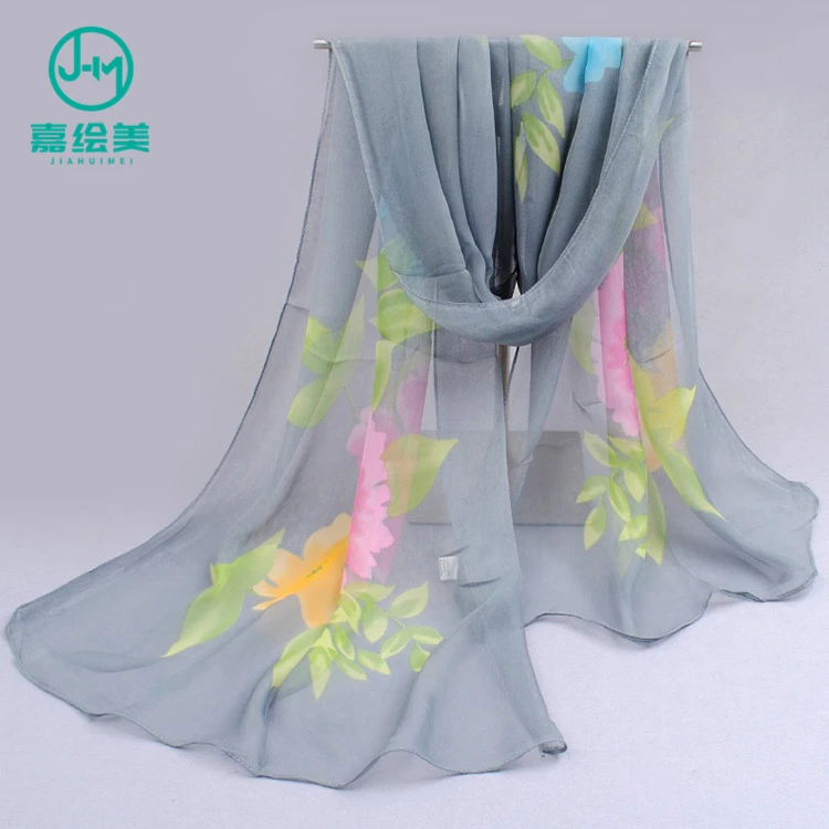 High Quality Chiffon Georgette Shawl ,thin Printed Chiffon Scarf Wear Decoration Custom Colours Can Customize Accept Customized