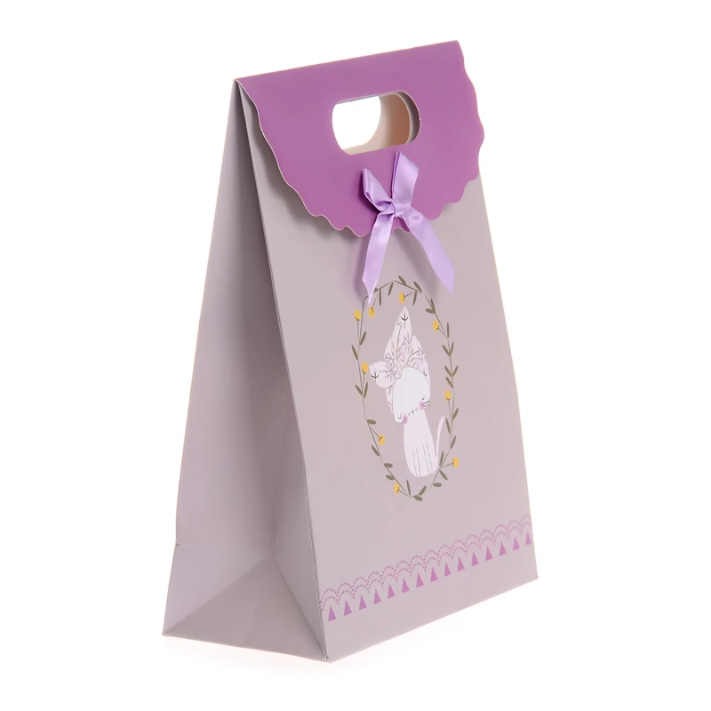 wedding handles printing pattern paper bag, Christmas gift bags without handles,candy bag packaging for shopping /gift
