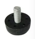 Round black M8 metal screw table height adjusters