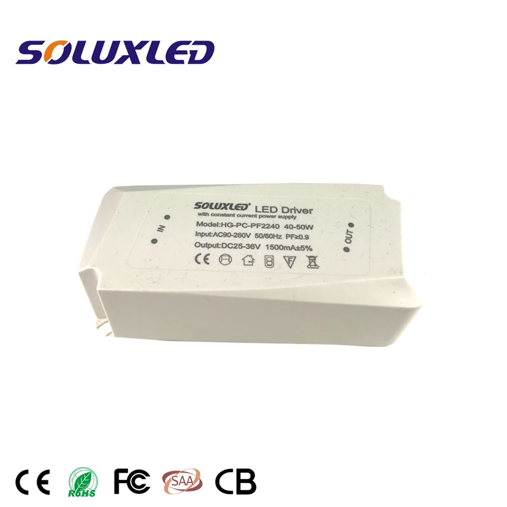 40W 42W 48W 50W LED Driver Galvanic Isolation with active power factor 0.95 for hotel department home down light panel light
