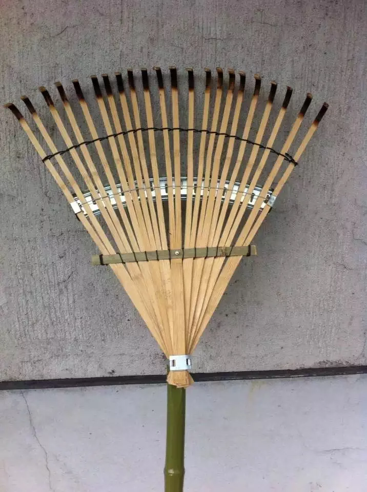 Raw bamboo rake