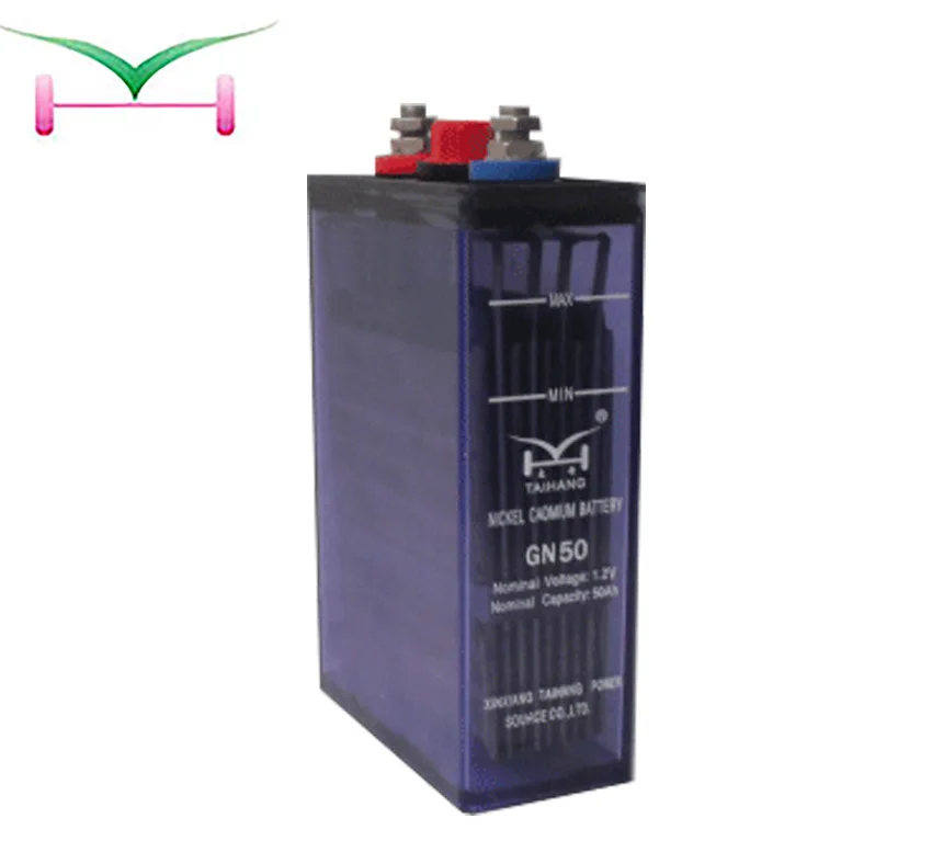 Long service life Nickel Cadmium rechargeable battery 24v 48v 110v 1.2v 50ah Nicd battery with best quality for sale