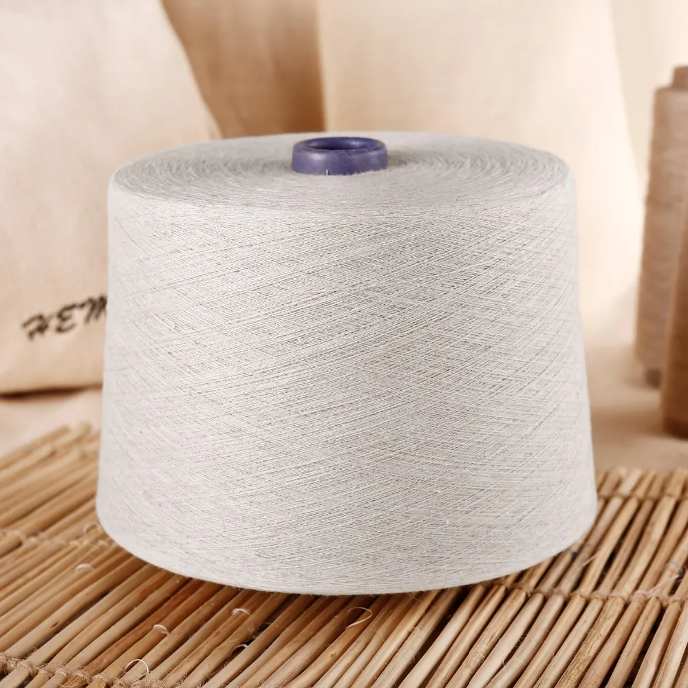 China Manufacturer Plain Recycled 30NE Linen Cotton mvs Yarn