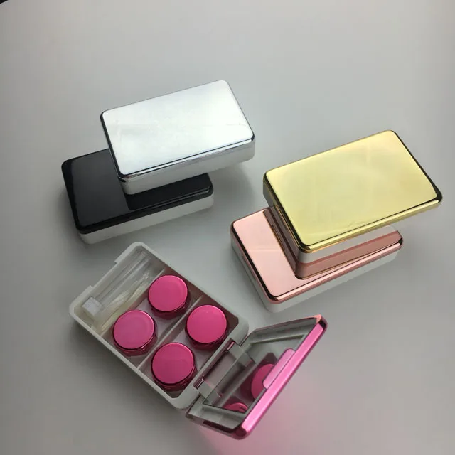 eyekan contact lens set  contact lens solution gold silver contact lens case A-8062