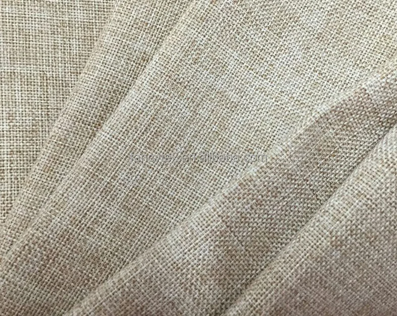 
polyester high quality faux flax Linen sofa cover fabric for curtain bolster home textile 