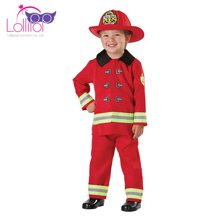 Factory direct supply fireman sam character cosplay kids firefighter child costume