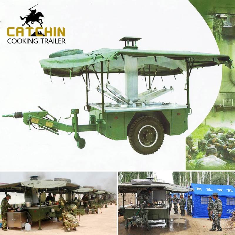 mobile field kitchen trailer for food catering