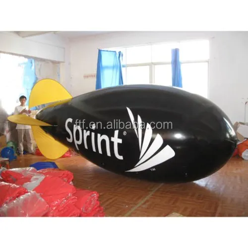 inflatable flying Shark airship newest fashionable PVC inflatable airship  Huge airship for advertising