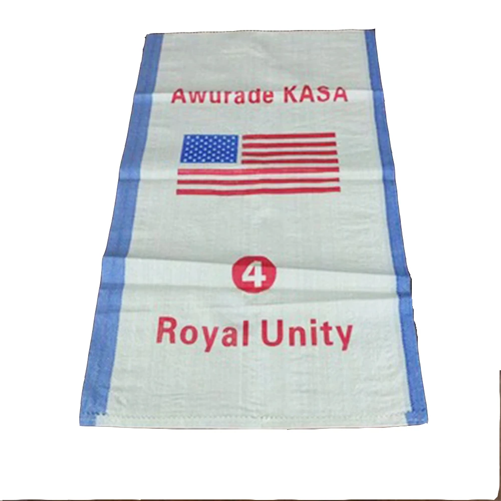 Hot sale rice pp raffia bag/sack for flour food wheat 25kg 50kg woven polypropylene sacos