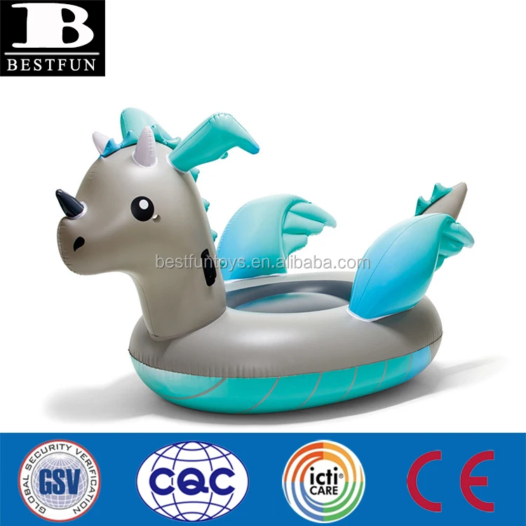 kids pool beach party toy inflatable dragon blow up pool toy animal float swimming ride on aquatic toy