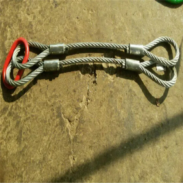High Temperature Press Stainless Steel Wire Rope Sling For Crane