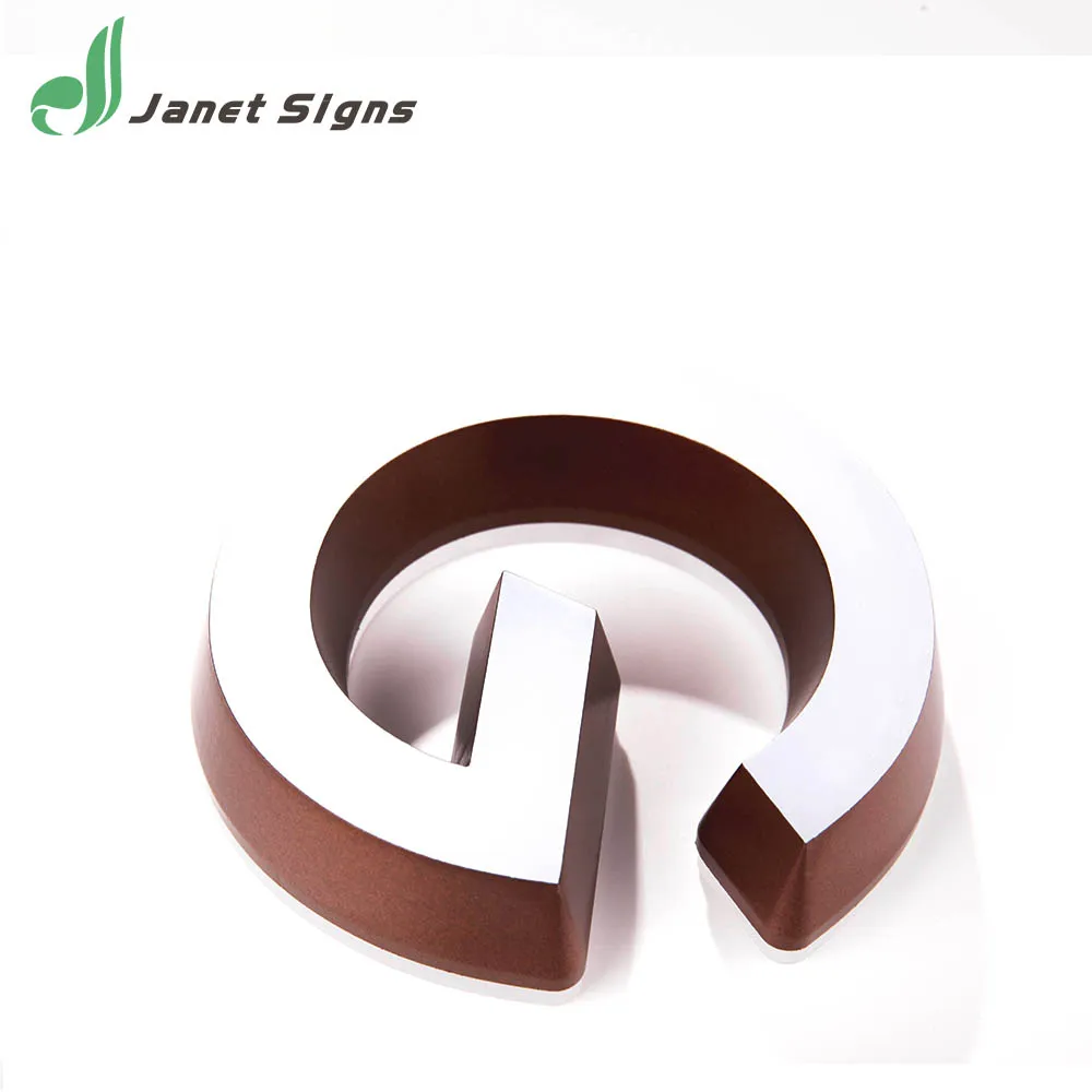 Высокое качество 3D встроенные двойные светящиеся твердые акриловые буквы