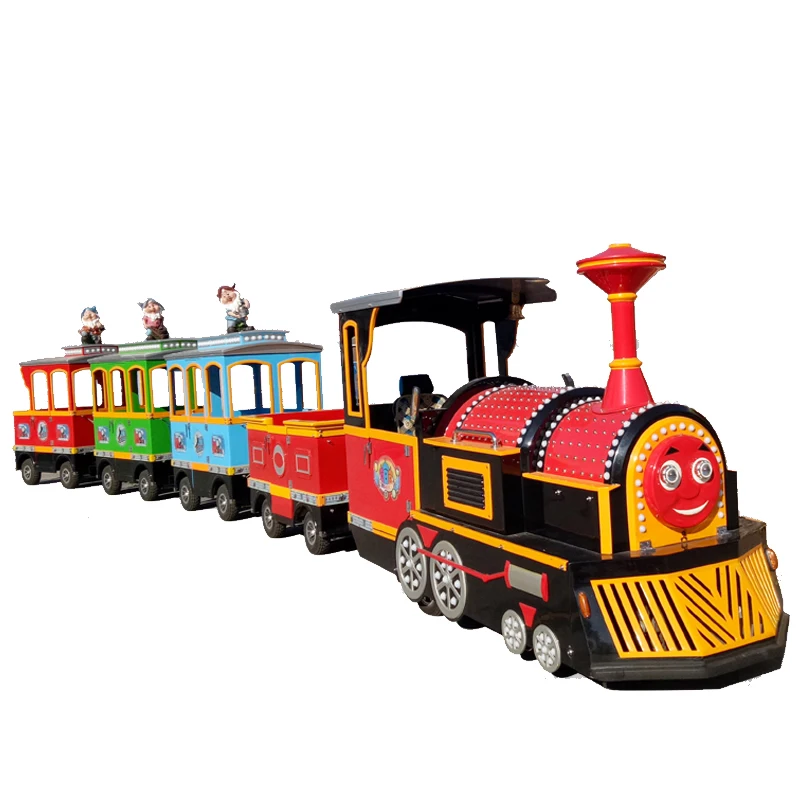 Factory Amusement Park Low Price Used Adult Kiddie Ride Road Mini Trackless Train For Sale