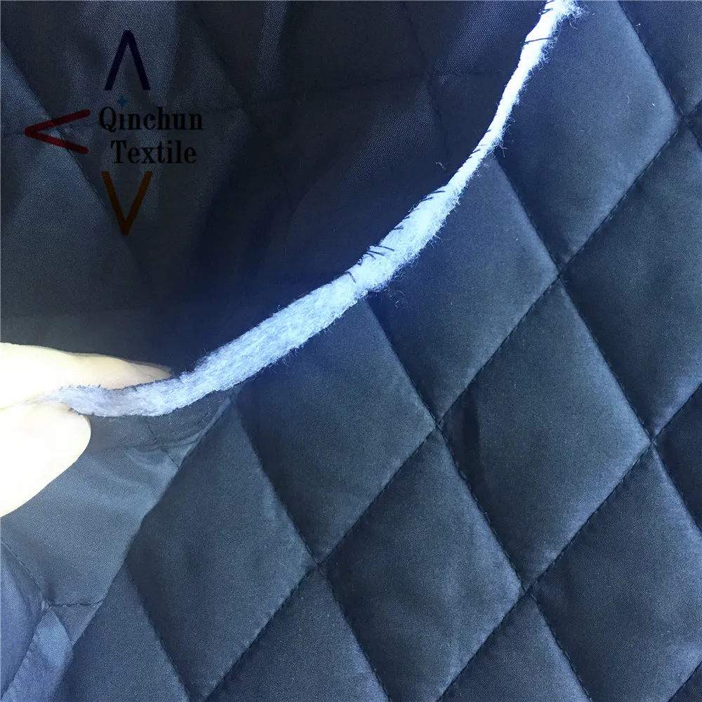 Diamond design double side polyester quilting fabric for jacket