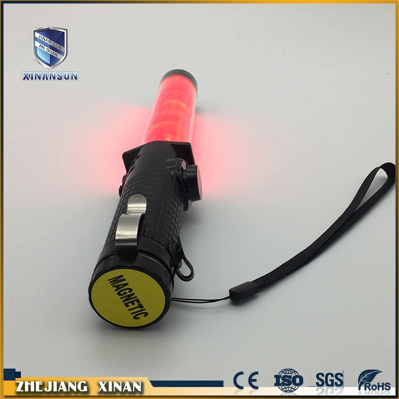 Newly led police electric shock metal flashlight baton