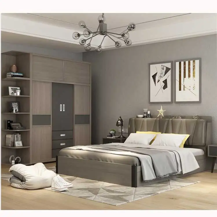 particle board cheap clothes mdf wardrobe furniture for home