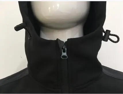 
Windproof Water Resistant Zip-Front Hood Fleece-Lined Warm-up Softshell Jacket 
