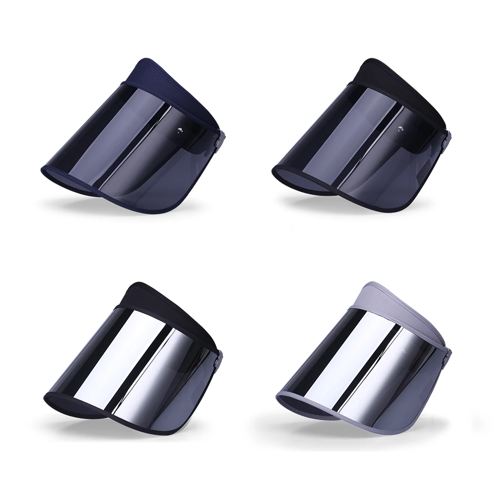 Personal Custom Pvc Plastic Visor Hat Transparent Colorful Transparent Sun Cap High Quality Sun Visor