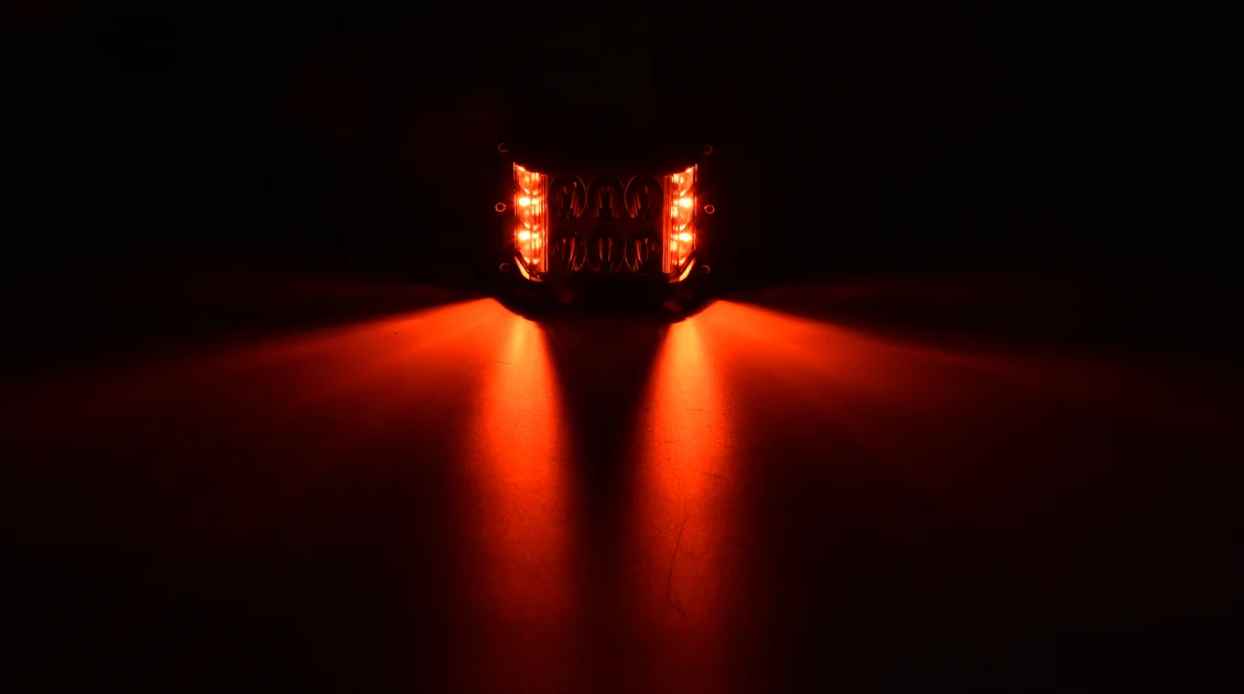 Светодиодный рабочий мини-фонарь 3 дюйма двухцветный внедорожник красный синий янтарный квадратный автомобиль 36 Вт светодиодный стробоскоп