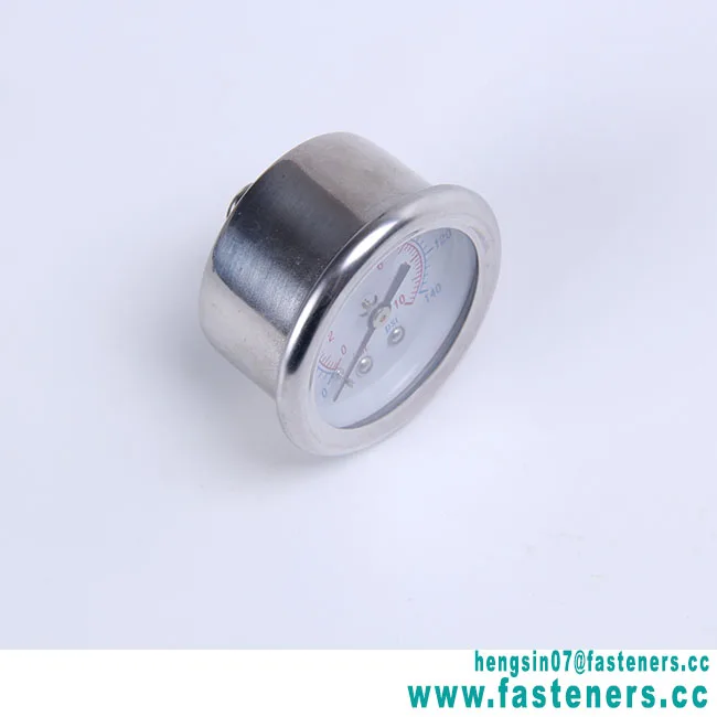 High Quality Diameter 40mm 0-16 Bar Axial Shock Pressure Gage 1.6MPa Hydraulic Pressure with one Sub interfacing