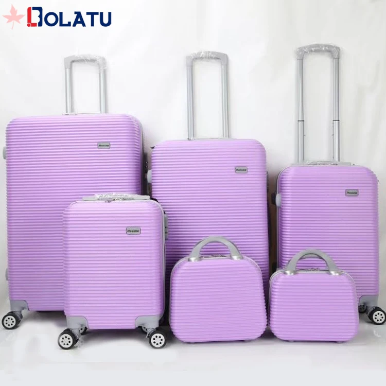 Custom Private Label Low Price Cheap 6-PCS-SET ABS  Luggage Set suitcase carry on size trolley luggage for Travel