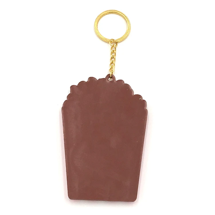 Customized popcorn pvc personalized one piece keychain