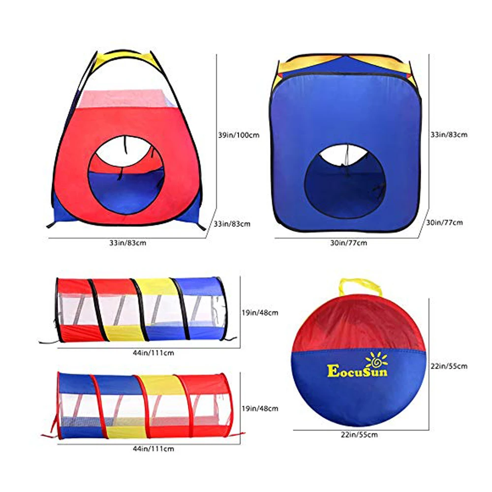 4 in 1 pop up children toddler play tents ball pits house kids tent play tunnel kid play tent