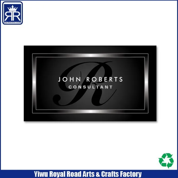 2016 high quality hot stamped luxury paper card with custom printing