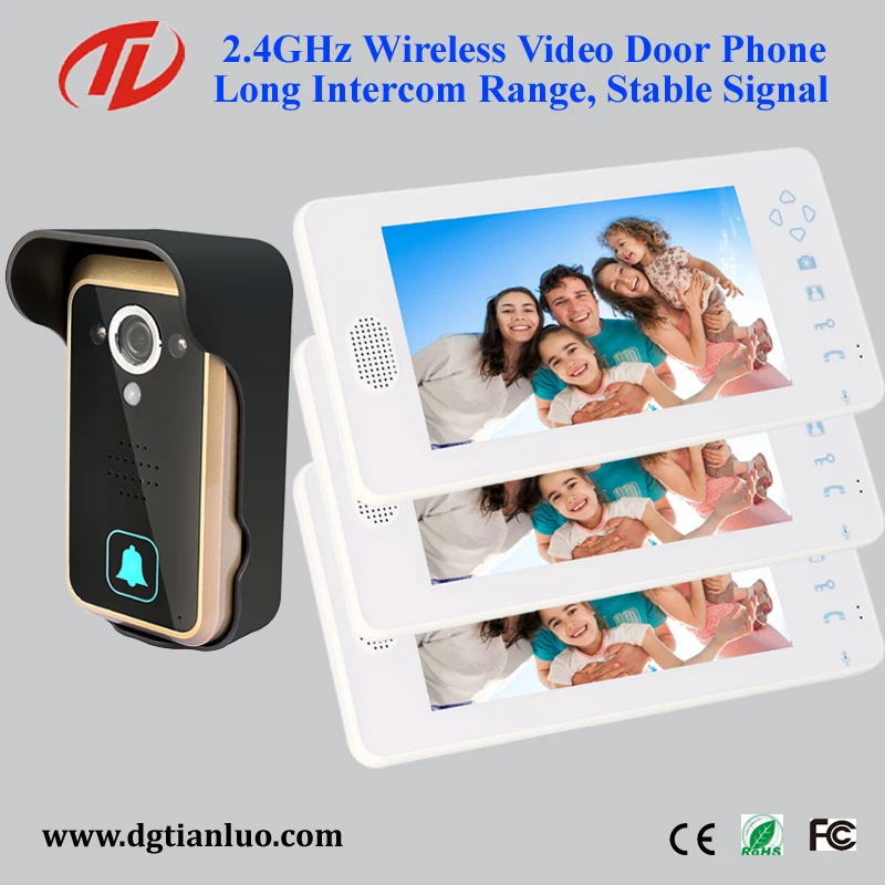 7 дюймов красочные ЖК-экран видео дверной звонок Главная камеры безопасности монитор домофон