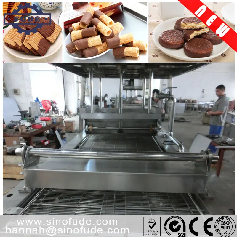 Chocolate enrobing machine with cooling tunnle/Chocolate Enrober Energy Bar Making Machine