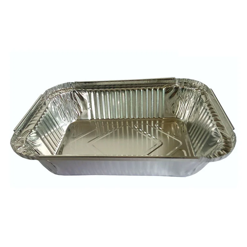 700ML 191*138mm Disposable Rectangular Aluminium Foil container disposable aluminum foil tray with lid
