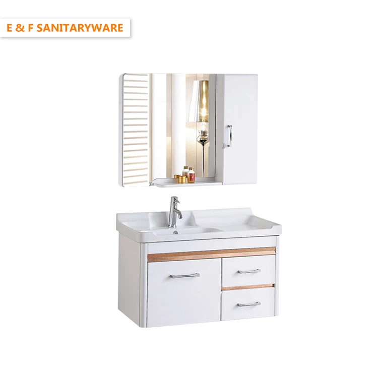 Wholesale Wood Grain Bathroom Furniture Cabinets Vanity Low Price Modern 24 42 inch Solid wood Bathroom Vanity