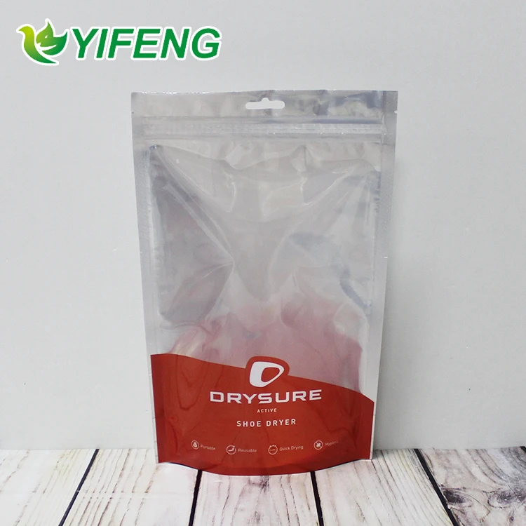 wholesale small transparent stand up pouch matte black mylar ziplock aluminum foil plastic bag