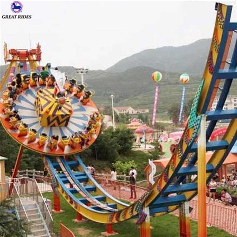 Luna park amusement equipment sliding flying ufo magic disk for adults