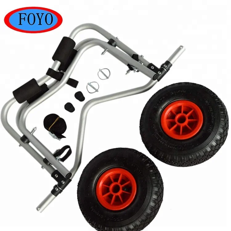 
Sailing outboard kayak trailer aluminum canoe trolley fishing foldable cart 