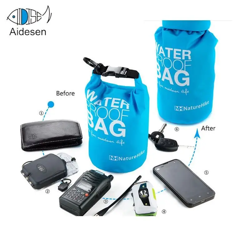Custom Logo 500D PVC Roll Top Dry Bag Outdoor Water sports  Waterproof  Dry backpack