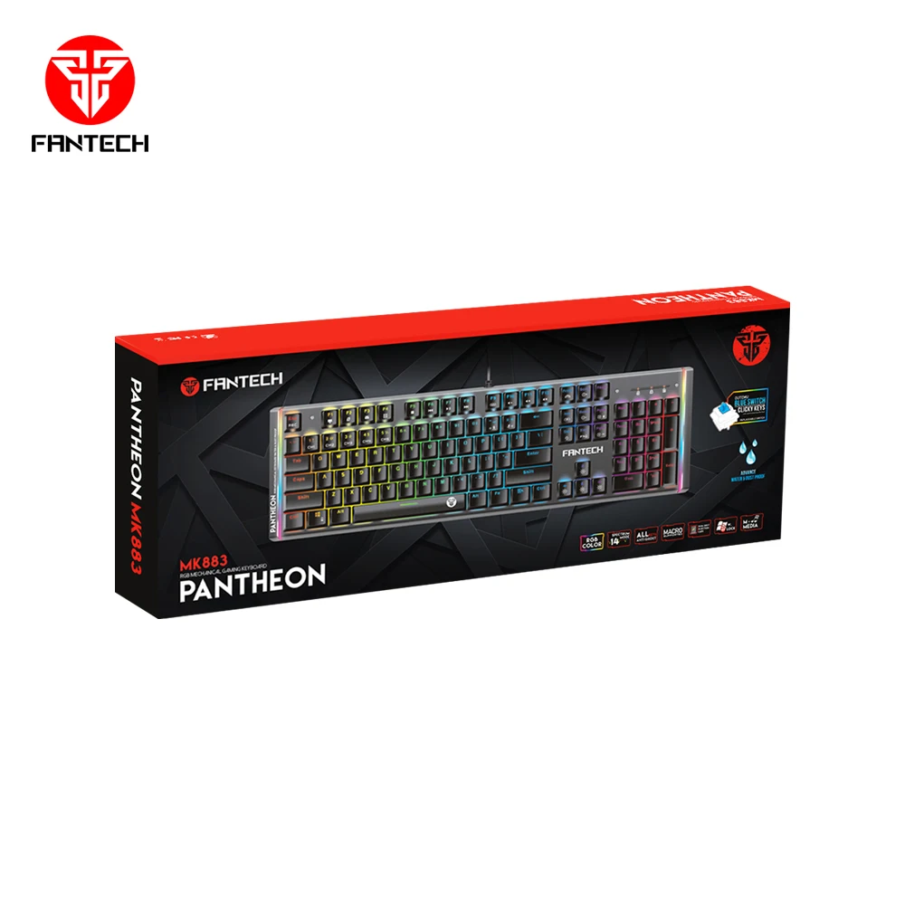 
Fantech Mechanical RGB Keyboard Spanish Layout Multimedia Keyboard With Blue Mechanical Switch Waterproof Keyboard 
