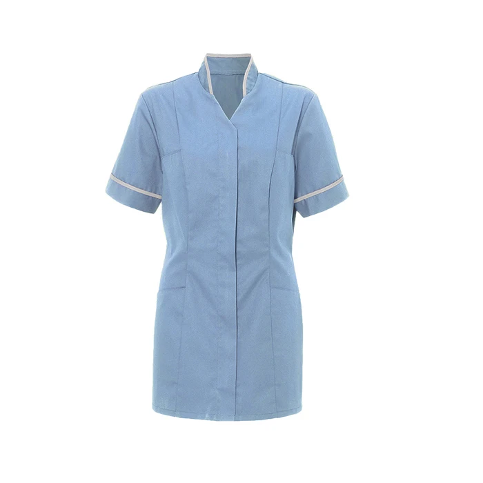 Half Sleeves Ladies Customized Hotel Housekeeping Uniform