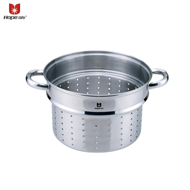 cheap price 3 pieces stainless steel cooking pasta pot cookware set with strainer