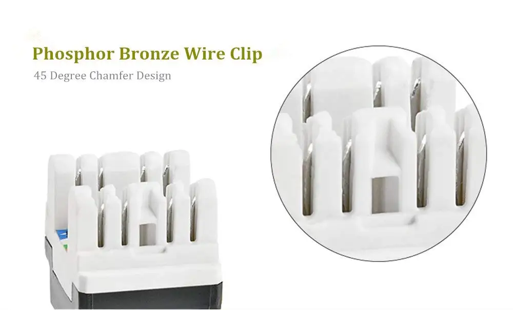 Cat6 RJ45 UTP Unshielded Keystone Jack Module with Shutter, Black