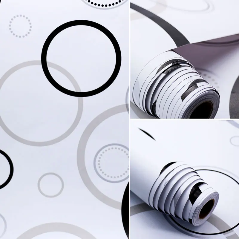 Slef adhesive circle wallpaper for meeting room