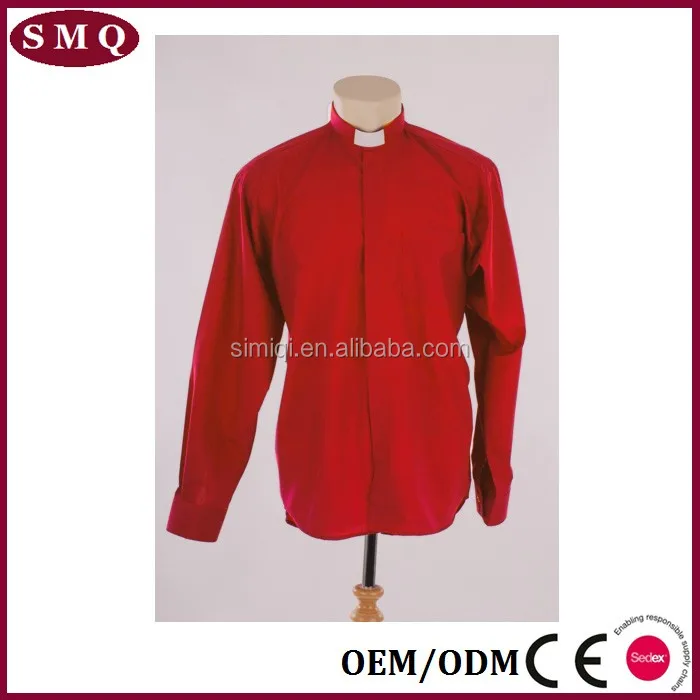 Wholesale high quality custom design unisex anglican clergy shirt