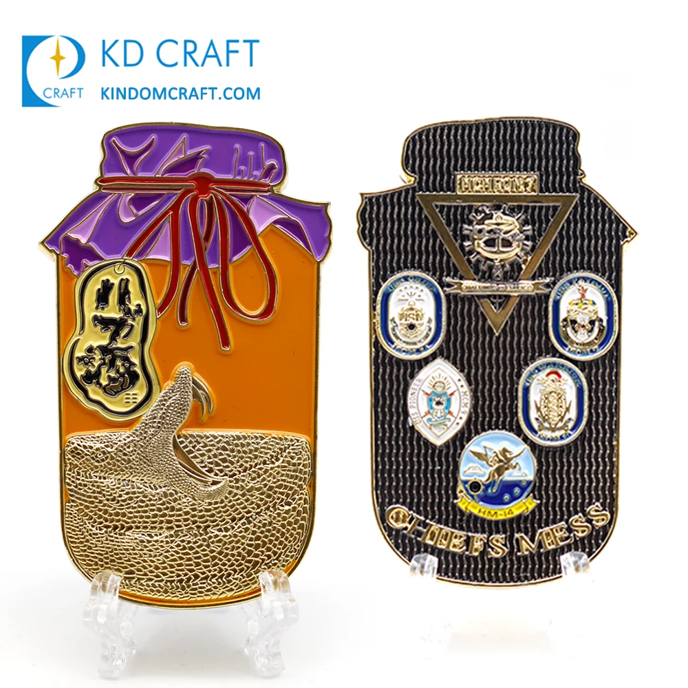 China manufacturer Tourist attractions museum resort metal 3D enamel custom commemorative wholesale challenge coin for souvenir