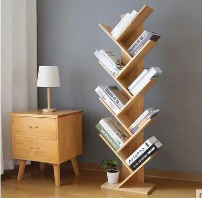 
Modern Design Creative Book Display Stand Wooden Book Storage Shelves 