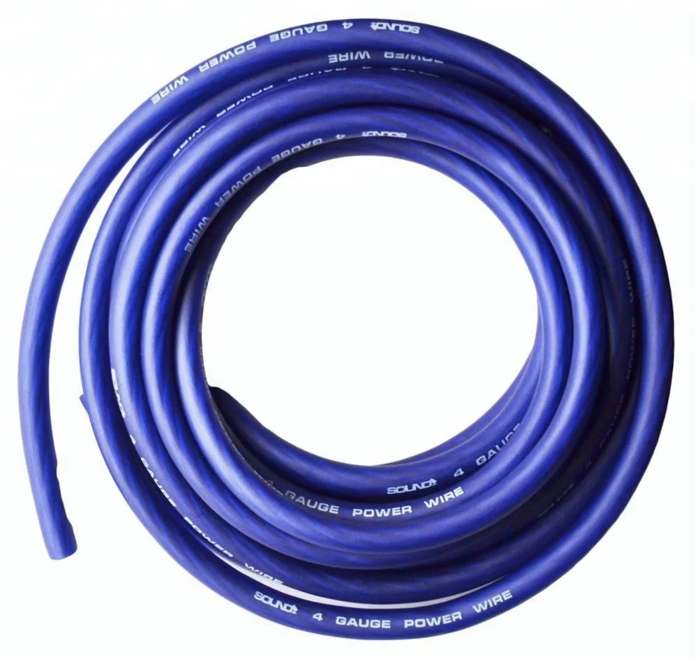 car audio TRUE 4GA blue power cable ground cable battery cable