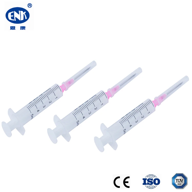 Hot Sale Plastic 2 parts Medical Disposable Syringe Without Rubber