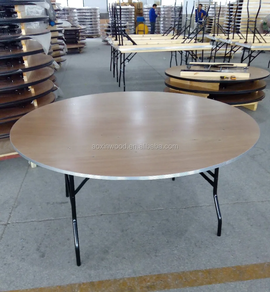 Catering round folding table