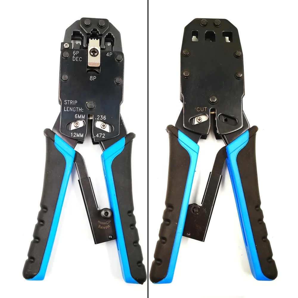 High Quality RJ45 RJ12 RJ11 Crimps strips & Cuts Tools HT-2008R networking maintenance tools