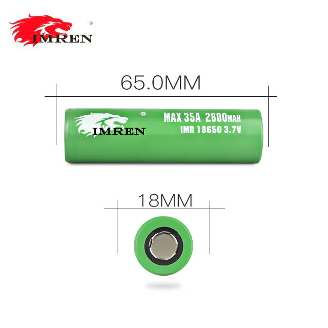 
Wholesale Deep Cycle IMREN 18650 35a 2800mah li-ion battery 3.7v 